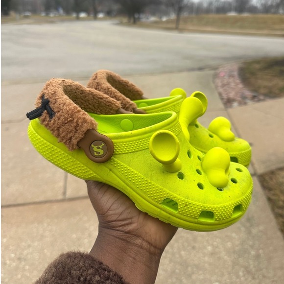 Crocs Classic Dreamworks Shrek Clogs Big Kids Size J4 Slime Green Shoes - Picture 8 of 12